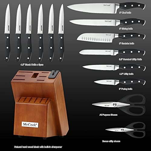 McCook® Knife Sets, German Stainless Steel Kitchen Knives Set with