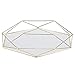 Fdit Dekorative sechseckige Gold Desktop dreidimensionale Ablage Badezimmerspiegel Metall Cosmetic Organizer Box Haushalt MEHRWEG VERPACKUNG(#1)