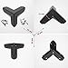 Pack of 4 Black Plated Metal 50x50x50mm Box Furniture Corners Hardware CN2206