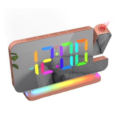 Reloj proyector digital LED contra el sueño profundo con cargador de móvil 2