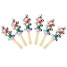 ZEAVOLA 6Pcs Wooden Jingle Hand Bells,Rainbow Handle Wooden Bells Jingle Stick Shaker Rattle Baby Kids Children Musical Toys