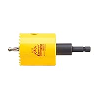 Vista 47 de Starrett HSS BI-Metal, Sierra perforadora de corte profundo con eje, 3/4 pulg - 19 mm diámetro