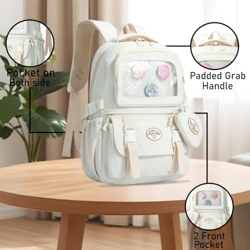 Image of Tinttot 30 Litre, Japanese Korean Style Capybara Niche College Students Light weight School bag Women's Travel Backpack