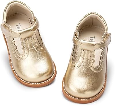Tegeek Girls Mary Jane Shoes - Vintage School Party Dress Oxford Flats for Toddlers and Little Kids,...