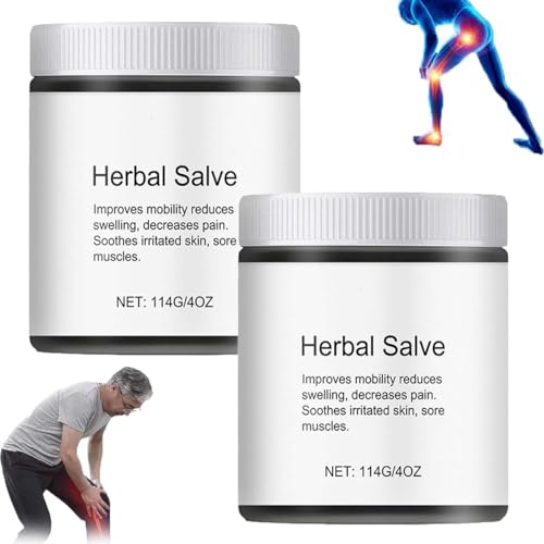 Ungüento de Hierbas Orgánico,Ungüento de Hierbas para el Cuidado de Las Articulaciones,Crema para Las Articulaciones Orgánica Natural,Aliviar el Dolor,Mejora la Movilidad yReduce laHinchazón (2Piezas)