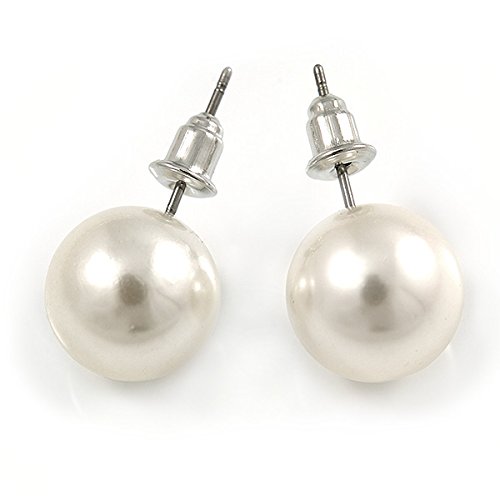 Collar de perlas de imitación ajustable de 13 mm para escotes difíciles con pendientes 7
