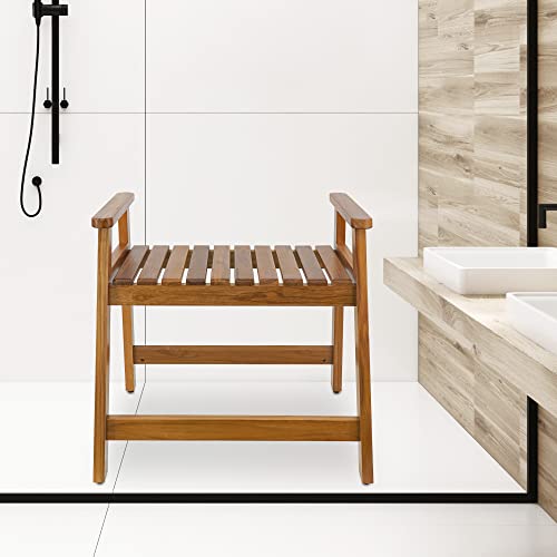 Teak Shower Bench, Wooden Shower Chair For Inside Shower #TOP7