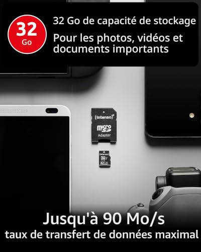 Intenso 3423480 Micro Carte SDHC UHS-I Classe 10 32 Go Noir – vue 2