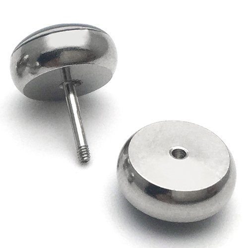 10MM Nero Blu Pentagramma Rotondo Orecchini da