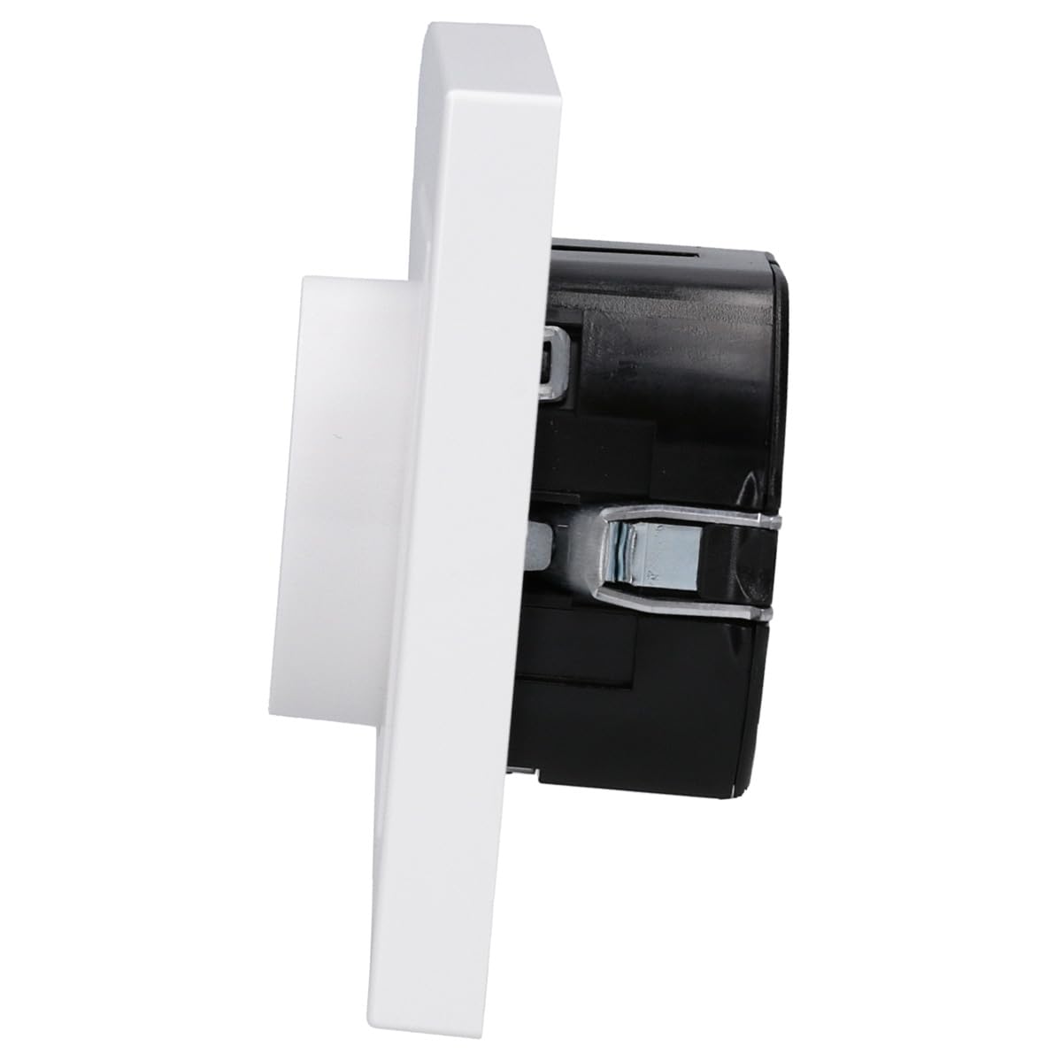 JUNG Serie A Drehdimmer Set Alpinweiß | mit 1730DD Drehdimmer Standard LED, A1740WW Abdeckung mit Drehknopf, A5581BFWW Rahmen 1-fach