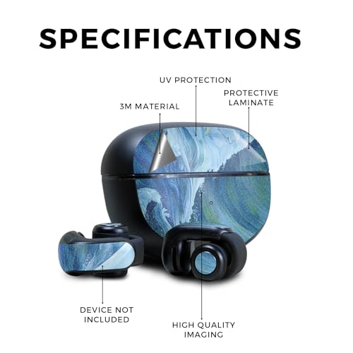 Image of Glossy Glitter Skin Compatible with Bose Ultra Open Earbuds - Perfect Wave - Premium 3M Vinyl Protective Wrap Decal Cover - Easy to Apply | Crafted in The USA by MightySkins