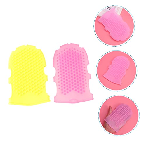 STAHAD 2 Pçs Escova De Luva De Banho Massageador Portátil Luvas De Spa Luva Corporal Escova De Massa