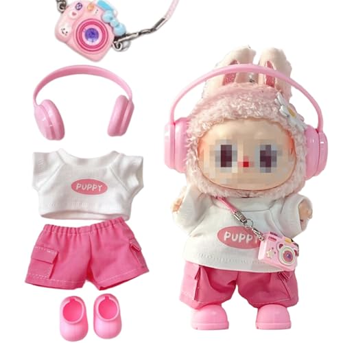 for Labubu Dolls Cute Puppy Themed Sporty Casual Outfit -