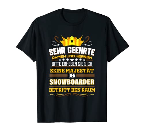 Hombre Snowboard Divertido Regalo para Esquí de Snowboard Vacaciones Camiseta