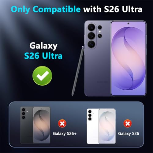 Image of ZORBES for Samsung S26 Ultra Case with Kickstand, S26 Ultra Back Cover with TPU, PC Bumper Edge, Wireless Charging Compatibility, Anti Slip Anti-Scratch Phone Case for Galaxy S26 Ultra 5G 6.9inch