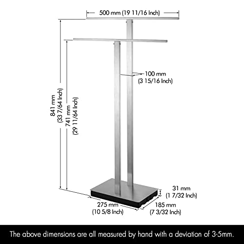 Kes Towel Rack Bathroom Hand Towel Holder 2-Tier, Towel Rack For Bathroom Floor, Sus304 Stainless Steel Brushed Finish, Bth221-2 #TOP3