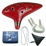【MATÉRIAUX DE HAUTE QUALITÉ】L'ocarina est fabriqué en céramique durable cuite au four, ce qui lui confère non seulement une belle apparence, mais aussi une longue durée de vie.