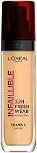 L'Oréal Paris Infaillible Liquid Foundation 32h Fresh Wear, For All Skin Types, Long Lasting, Tone: Beige Doré (140), 30 ml