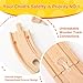 WudBudz Wooden Train Tracks 60 Piece Set, Track Expansion Accessories for Toddlers 3-5 - 100% Compatible with All Major Brands Including Thomas & Brio Wooden Railway System