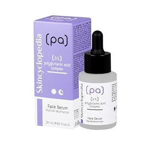 Skincyclopedia Peptide Serum, anti-aging gezichtsserum tegen rimpels met 3% polyglutaminezuur, zeer effectieve gezichtsverzorging, werkt vroegtijdige huidveroudering tegen, 30 ml