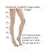 BriteLeafs Medical Compression Stockings, Opaque Thigh High 20-30 mmHg Support, Stay-Up Silicone top, Open Toe (Beige, Small)