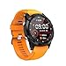 Sport Smartwatch, Bluetooth Fitness Tracker Pulsera Actividad 7 Modos Deportes IP67 Impermeable Podómetro para Hombres para Android E iOS-Naranja