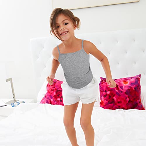 Poroka 6 Pack Girls Tank Top Solid Sleeveless Undershirts Cami Scoop Neck Undershirts Soft Dance Tank Tops For Toddler #TOP6