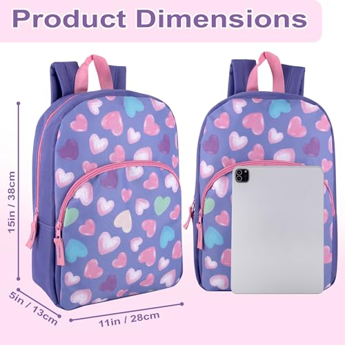 Trail maker 15 Inch Kids Backpacks for Boys & Girls | Preschool, Kindergarten, Elementary School Backpacks with Adjustable, Padded Straps (Happy Hearts) - Image 7
