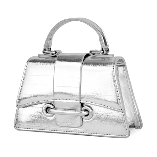 Image of Ayliss Micro Mini Crossbody Handbag Women's Purse Clutch Cute Mini Trendy Bag Top Handle PU Leather Shoulder Bag