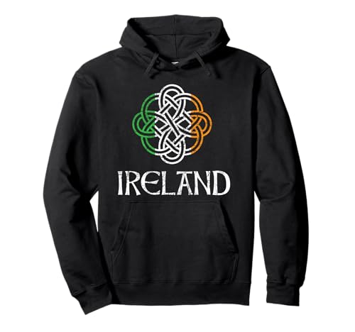 Celtic Knot Clover Vintage Ireland St Paddys Day Hoodies Pullover Hoodie