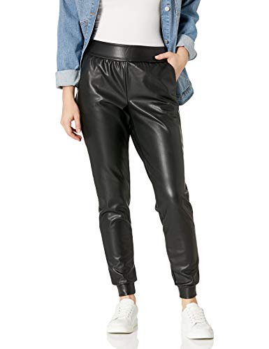 Seven7 Women's Faux Leather Ponte Jogger