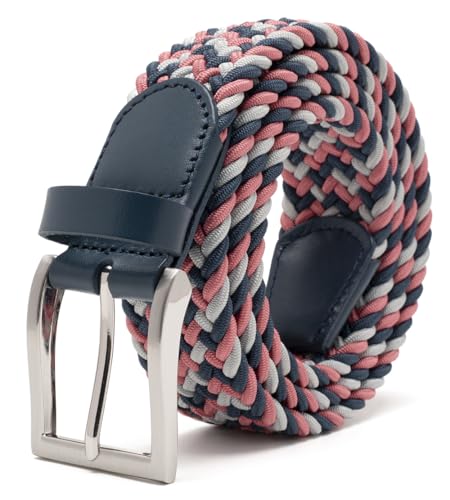 Image of Fabio Valenti Canvas Elastic Fabric Woven Stretch Braided Belts for Men Women Junior with Multicolored /Full Sizes