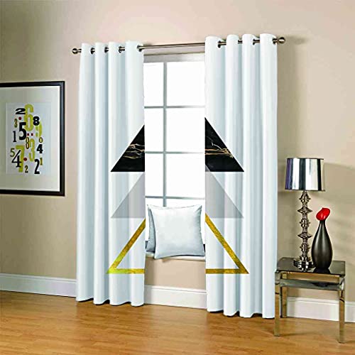 Rideau occultant salon grande largeur à motif géométrique pour la maison - 3