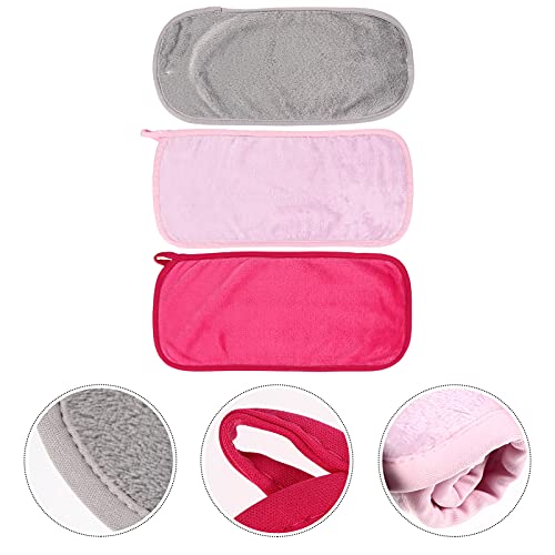 Healifty 3 peças de pano removedor de maquiagem, toalha de limpeza reutilizável, toalha de limpeza f