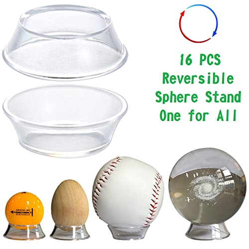Lranfow Baseball Stand Sphere Holder Egg Display Stands For Display Balls Or Other Round Items, Dual-Use Sizes,16 Pcs #TOP7