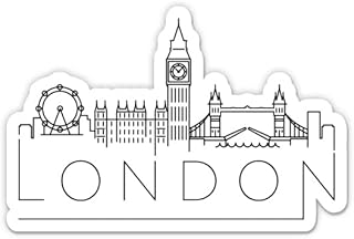 Squiddy London England UK - Vinyl Sticker Decal for Phone, Laptop, Water Bottle (3" Wide)