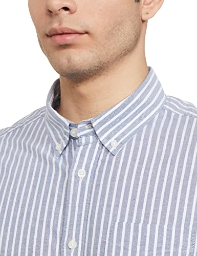 Image of Marks & Spencer Mens Casual Shirt T25 /3228K /NAVY Mix /XS /