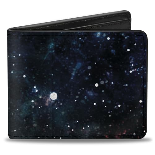 Buckle-Down Unisex Adults Bifold Wallet- Galaxy Collage, Multicolor, 4.0 x 3.5 US