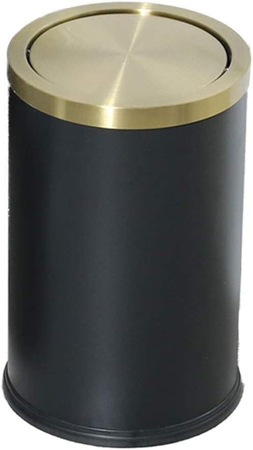 Cubo de basura de cocina basculante con tapa higiénica negra antiolor