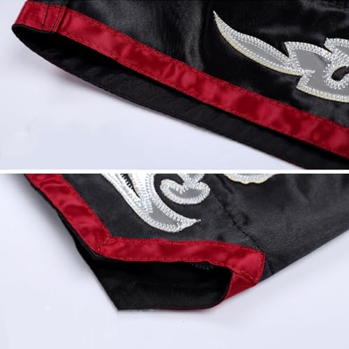 ARIASS Pantalones cortos de Muay Thai, pantalones cortos de MMA para entrenamiento y kickboxing, pantalones cortos de entrenamiento de lucha de boxeo, pantalones cortos de gimnasio para hombres, mujer - imagen 4