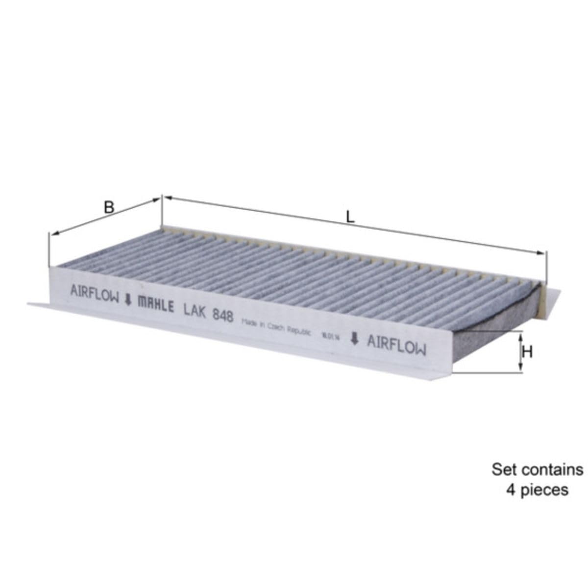 MAHLE Filtro, Aria abitacolo LAK848/S | Compatibile con: BMW 3, 3 Cabriolet, 3 Coupe