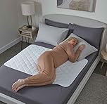 Waterproof bed pad by GuardedSleep | Premium quality washable bed wetting sheet for adults or children with incontinence | Suitable for double and single size beds | Slip resistant (1, White)