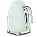SMEG 50's Retro Style Electric Water Kettle with Automatic Shutoff, Removable Base, and Water Indicator, KLF03PBUS, Pastel Green