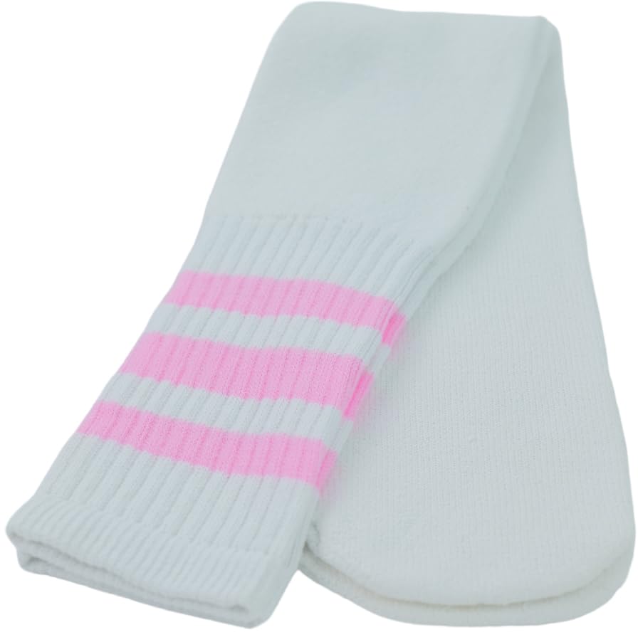 Image of ToBeInStyle Unisex Knee High Cotton Tube Athletic Thick Socks w /Stripe Top