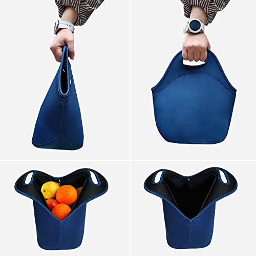 Lovac Neoprene Lunch Bag, Thick Insulated Lunch Bag - Durable & Waterproof Lunch Tote With Zipper For Outdoor Travel Work (Blue) #TOP4