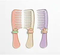 Pente Infantil Capivara para Cabelos Cacheados, com Dentes Suaves, Leve e Compacto, Cores Sortidas, 1 Unidade