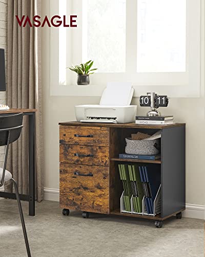 Image of VASAGLE 3-Drawer Lateral File Cabinet, Home Office Printer Stand