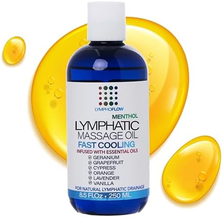 Bruizex Lymphatic Drainage Massage Oil with Arnica & Menthol for After Procedure Body Care & Lymphatic Drainage Massager, Liposuction, 360 Lipo, BBL, Tummy Tuck Body Massage, Cooling Formula - 8.5 Oz