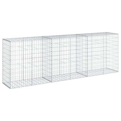 vidaXL Panier Gabion avec Couvercle 300x50x100 cm Fer galvanisé, Mur en Gabion, Mur de soutènement en Gabion, clôture en Gabion, Gabion, Cage Gabion