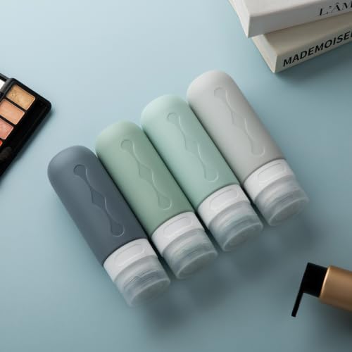 Image of Gemice Travel Bottles for Toiletries, Tsa Approved, Travel Size Containers, BPA Free Leak Proof Tubs Refillable Liquid Accessories for Cometic Shampoo and Lotion Soap